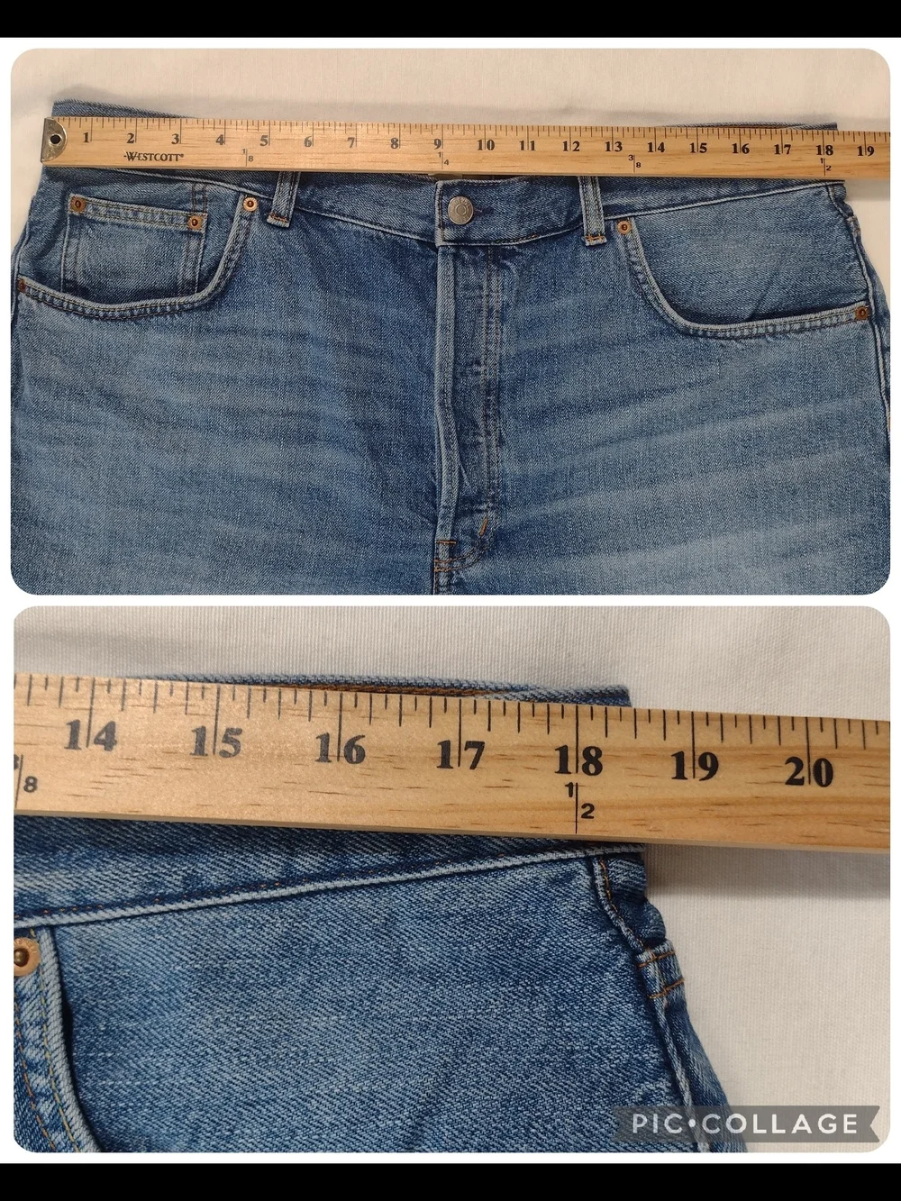Madewell Button Long Fly Baggy Cuffed Jean Shorts Mifflin Wash Size 33